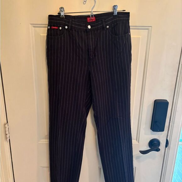 Chaps Black and White Striped Jeans size 10 - Picture 2 of 4